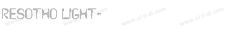 Resotho Light字体转换